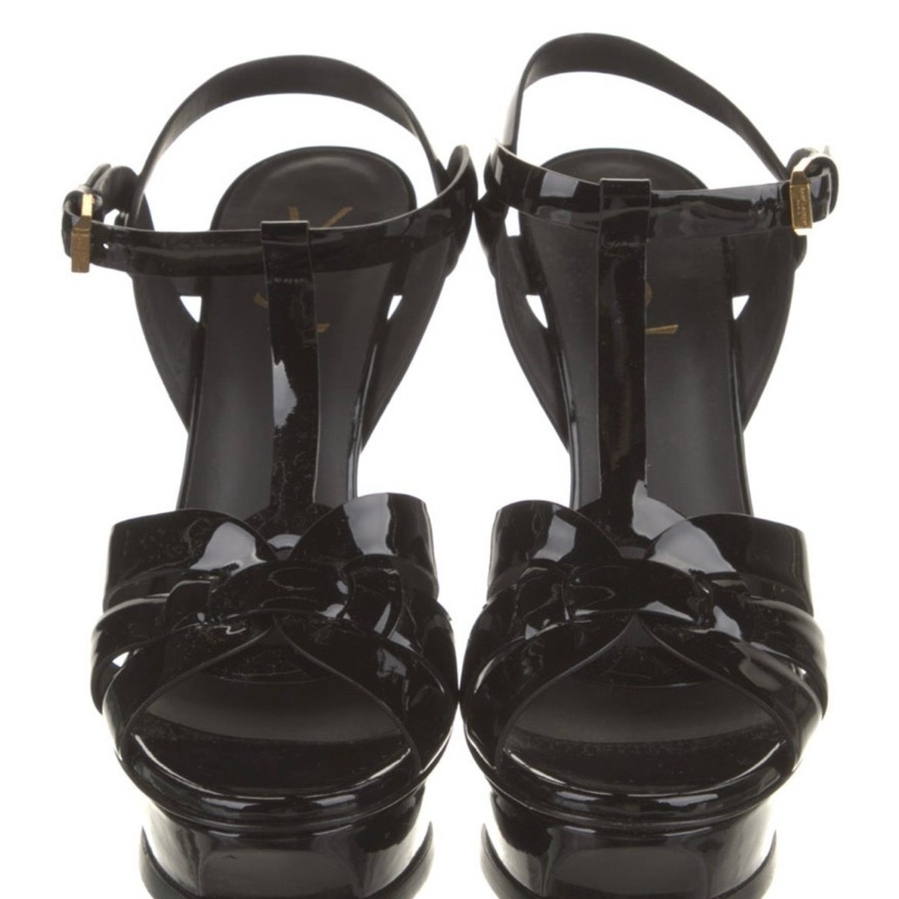 Yves Saint Laurent Black Tribute Sandals